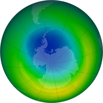 October 1988 monthly mean Antarctic ozone